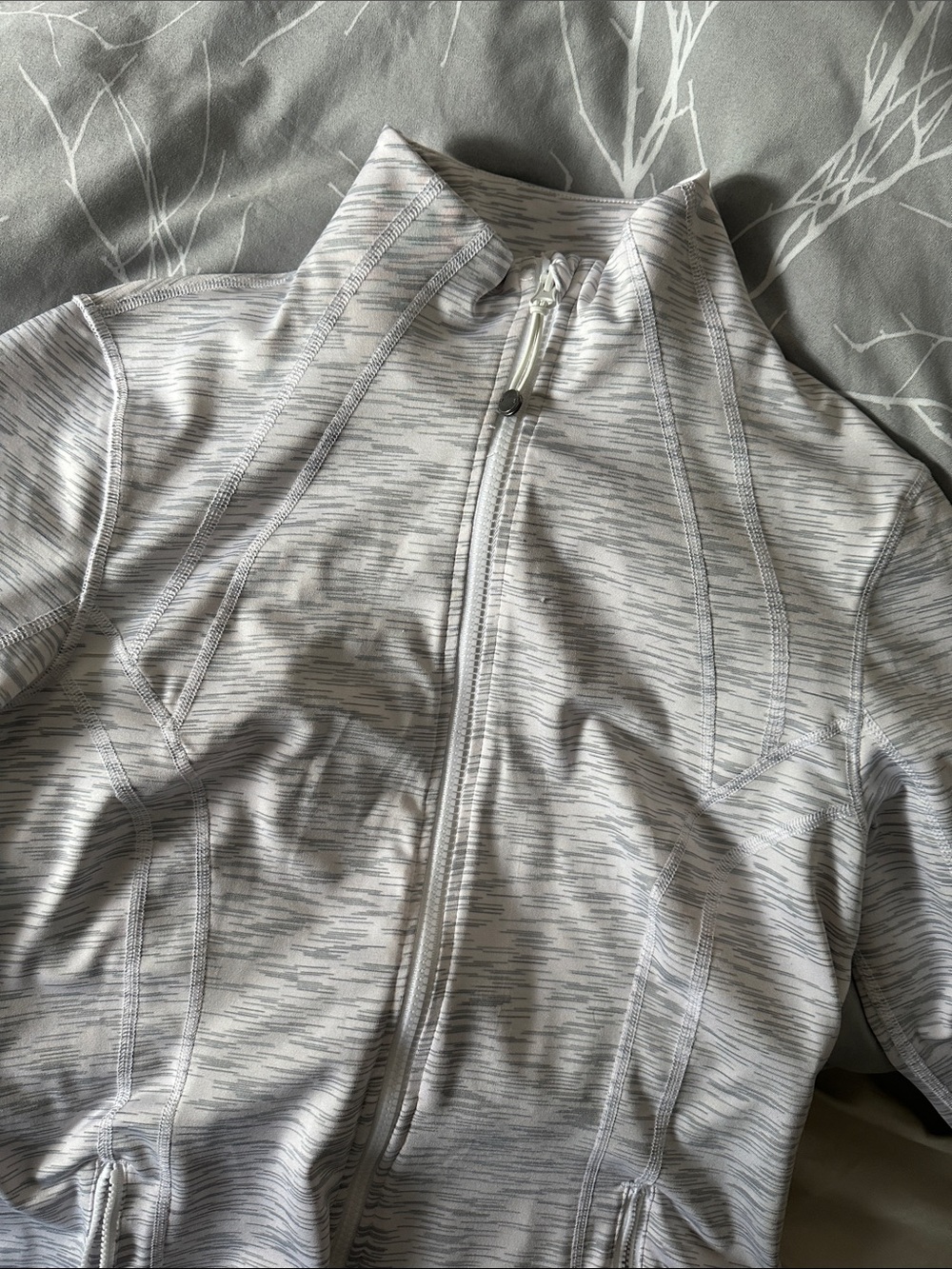 Women’s Light Gray Full-Zip Jacket